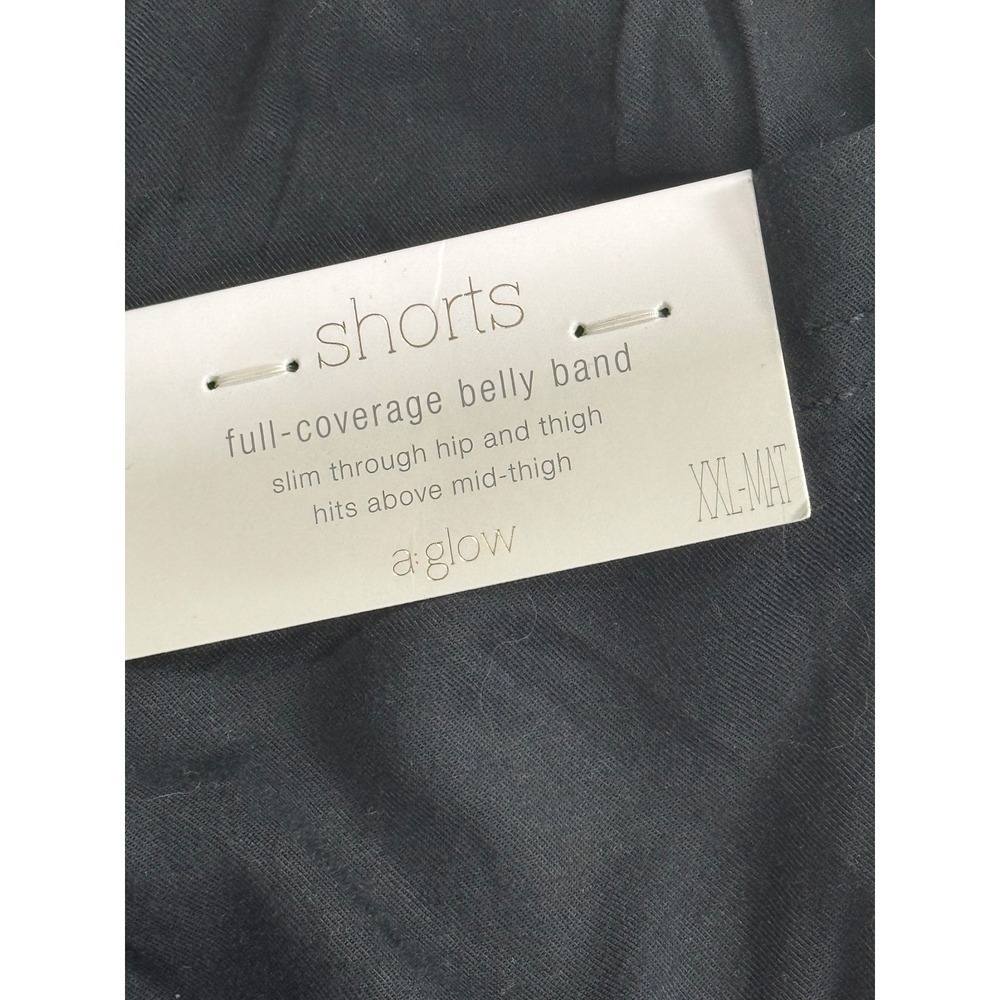 A:Glow Maternity Black Full Coverage Belly Band Shorts XXL-MAT WM81X005RS1 - Picture 11 of 14